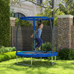 Steel Frame Trampoline With Enclosure Net And Edge Cover | Medium | Blue