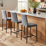 Set Of 4 Upholstered Bar Stools