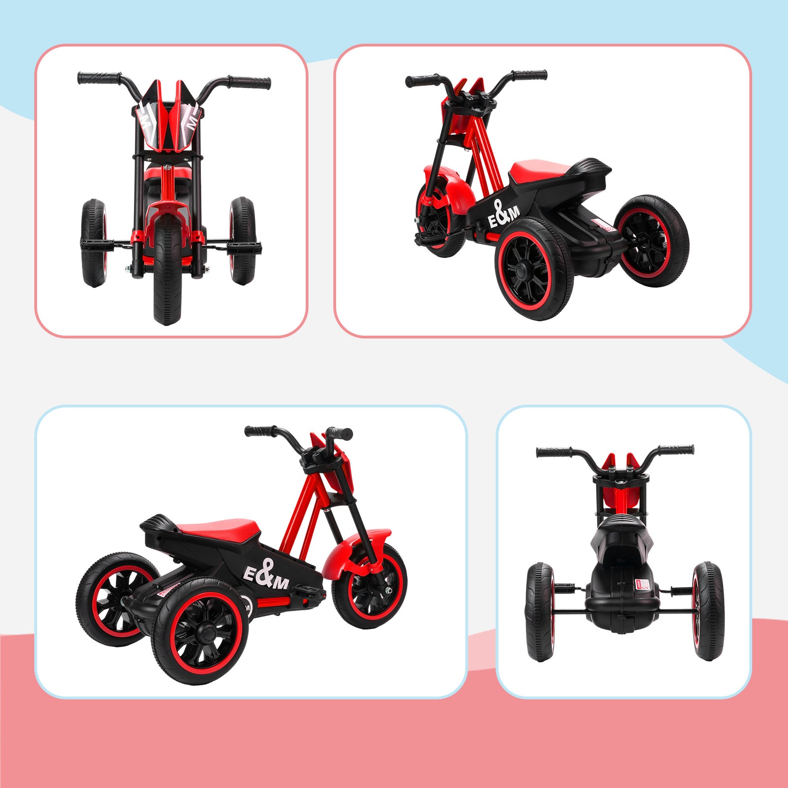 Kids Tricycle Baby Trike, 3 Wheel Toddler Balance Bike | Red