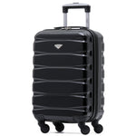 55x35x20cm Cabin Carry On Suitcase Hard Shell Overhead Luggage 100+ Airlines Approved | Cabin | Black Gloss