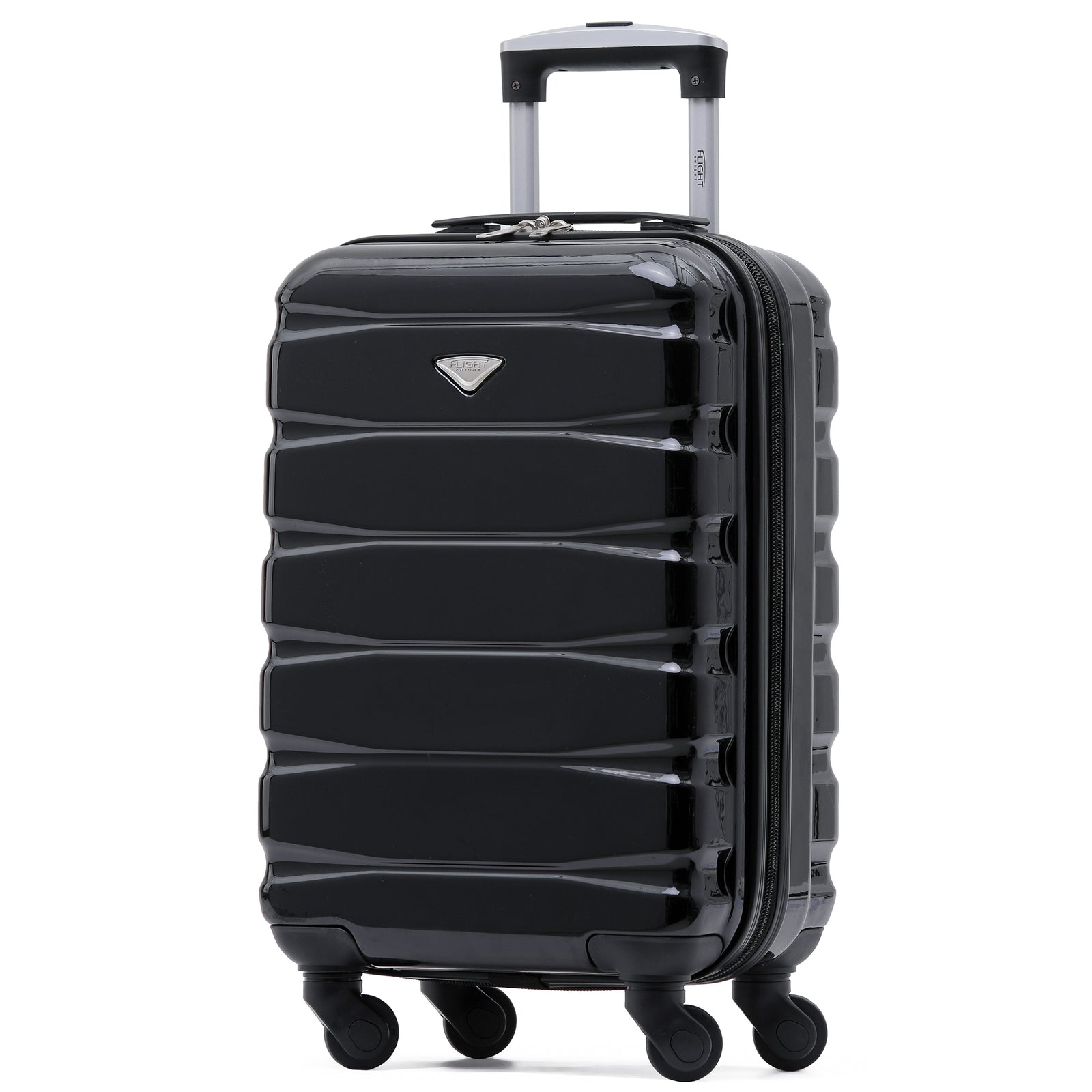 55x35x20cm Cabin Carry On Suitcase Hard Shell Overhead Luggage 100+ Airlines Approved | Cabin | Black Gloss
