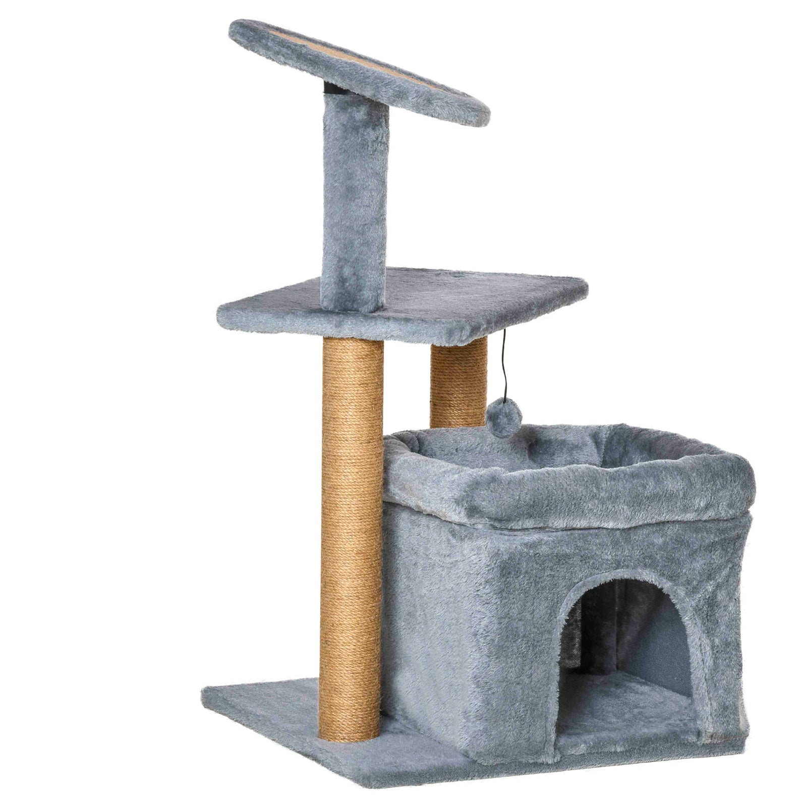 Cat Tree Tower W/ Scratching Posts Pad Condo Perch Bed Ball Kitten Toy