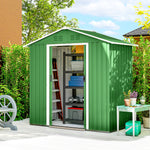 6.5x3.5ft Metal Garden Shed For Garden | Green