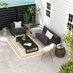 Reversible Rug W/ Carry Bag 182x274cm Brown