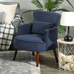 Armchair With Padded Seat And Backrest For Living Room | One Size | Blue