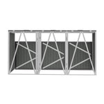 3 Bin Storage Shed – Heavy-duty Galvanized Steel Outdoor Bin Store With Lift-up Lids & Lockable Doors | Anthracite