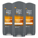 Men+care 3 In 1 Body, Face & Hair Wash Sandalwood + Vanilla 400ml, 3 Pack | Set of 3