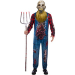Hillbilly Zombie Mens Farmer Costume | Large/Extra Large