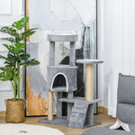 100cm Cat Tree With Climbing Ladder Scratching Post Ball, Light Grey