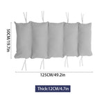 125 X 50cm Indoor Outdoor Chair Cushion With Ties