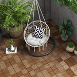 9 Pcs Brown Anti-slip Deck Tiles 30x30 Cm, 0.81㎡ Pack