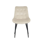 Colorado Dining Table With 4 Erica Velvet Chairs | One Size | Cream