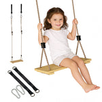 AIYAPLAY Swing Seat With Adjustable Wooden Seat For Kids