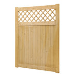 120cm W×90/120/150/180cm H Diamond-pattern Outdoor Garden Wooden Gate With Installation Hardware | 150cm