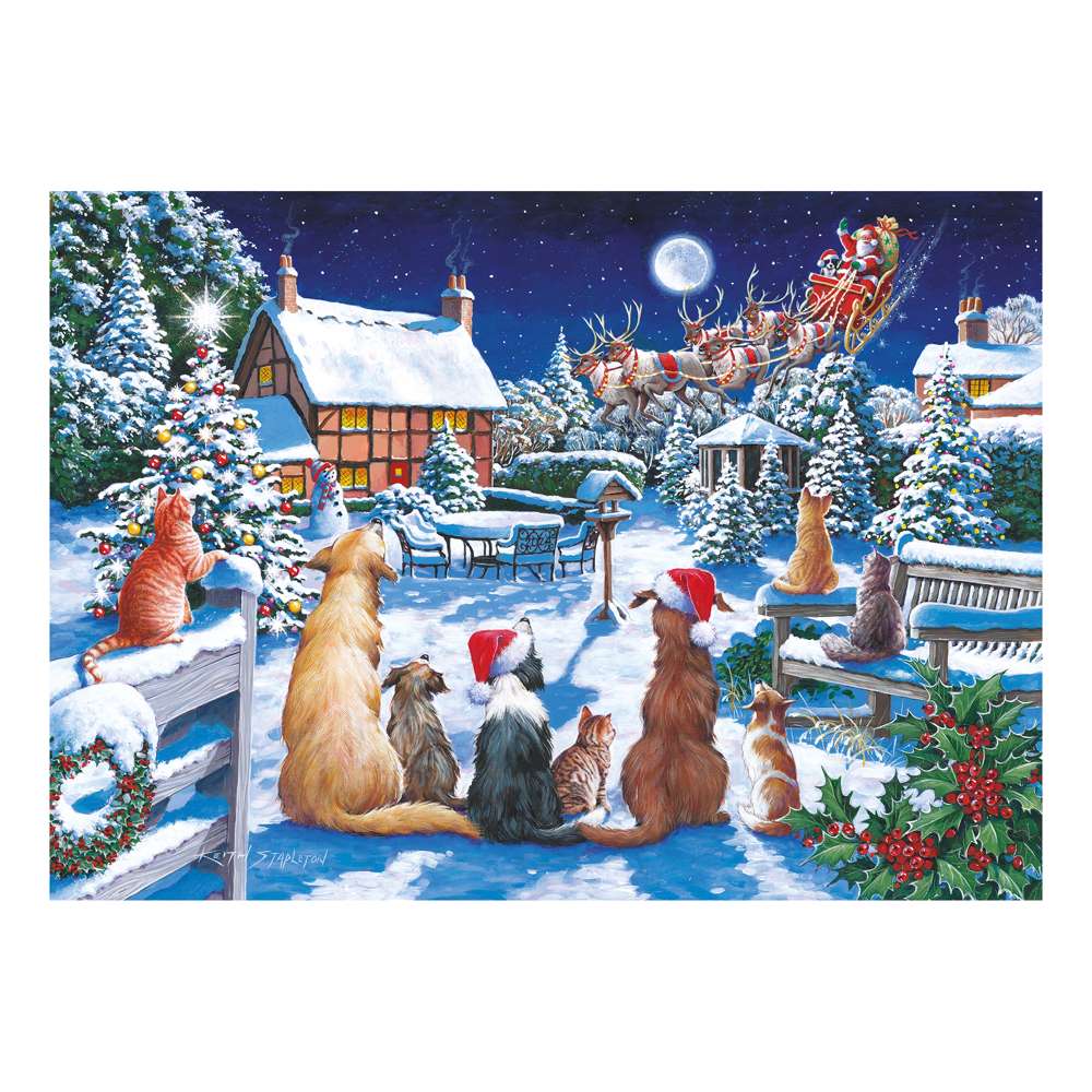 Santa Paws Mini Jigsaw Puzzle Tube - 150 Piece