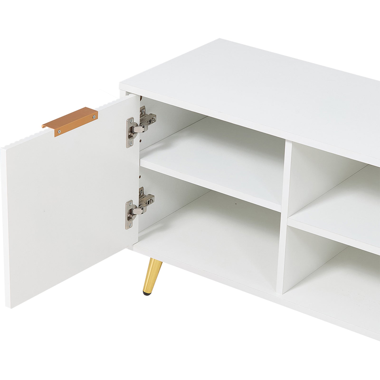 Breeins Tv Stand Entertainment Center With Open Shelves And Storage Cabinets