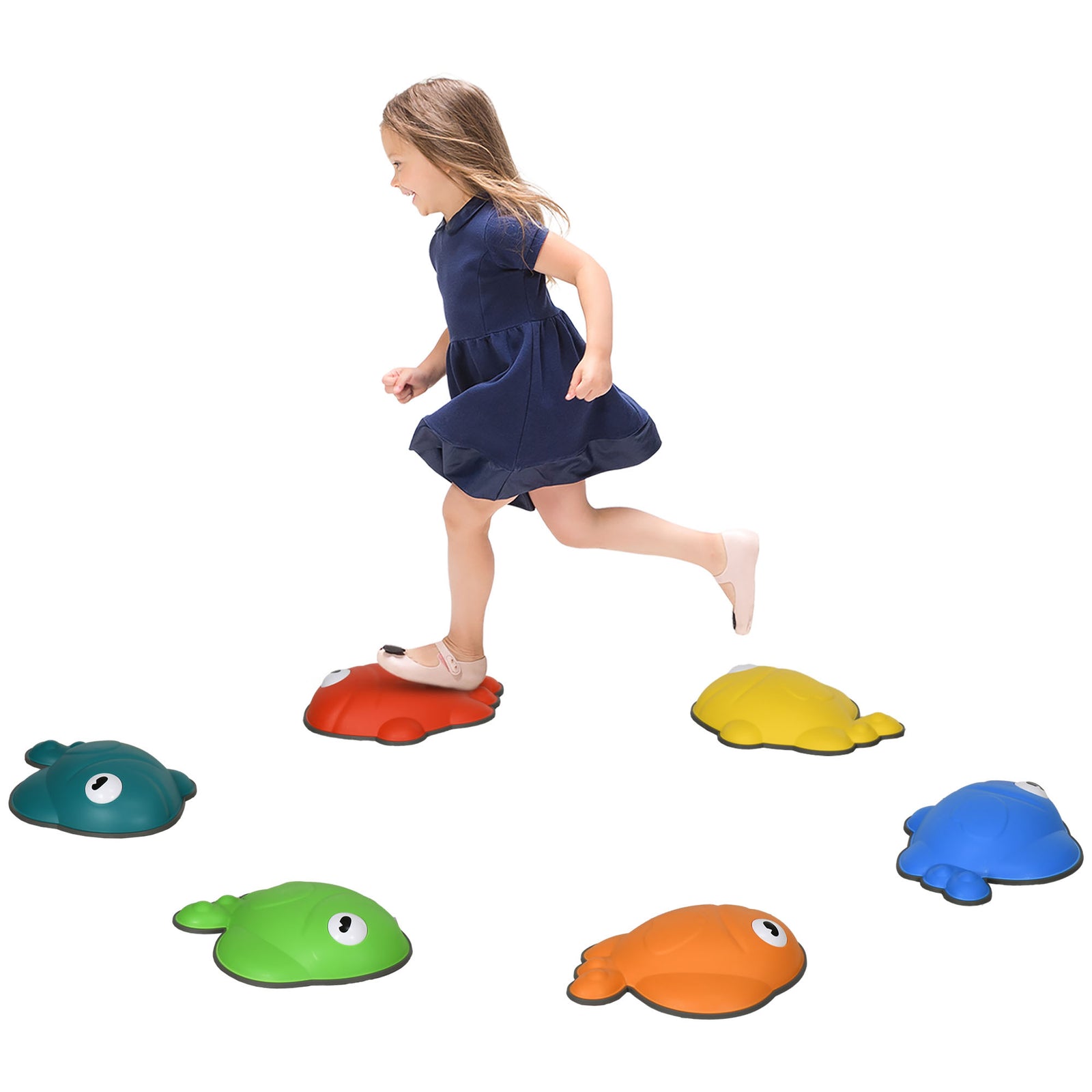 Kids Fish Stepping Stones, 6/9 Pcs Balance Stepping Stones For Sensory | Small | Multi Colour