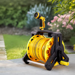 25/35m Portable Garden Watering Hose Reel Set | Medium | Yellow