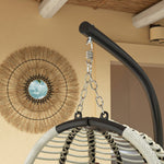 Hanging Swing Chair W/ Thick Cushion, Rope Hanging Chair