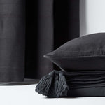 Cotton Rajput Ribbed Throw | 255cm x 360cm | Black