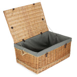 Wicker 72cm Rope Handled Trunk Picnic Basket | Gray