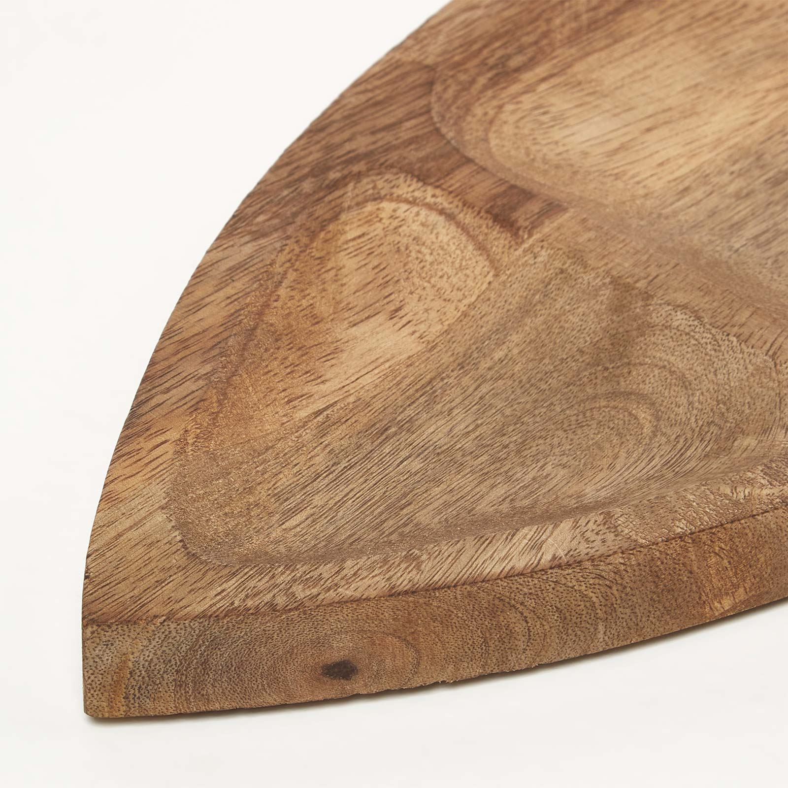 HOMESCAPES Boat Decorative Mango Wood Bowl