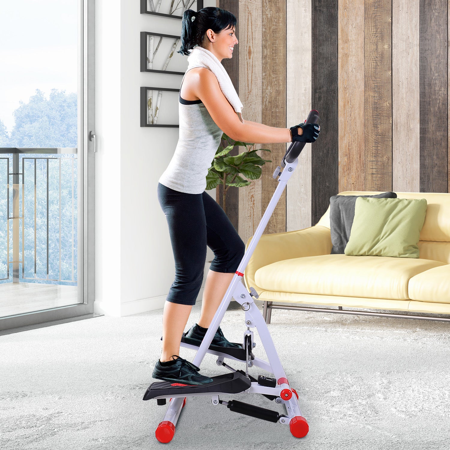 Foldable Step Machine Height Adjustable Stepper | Red