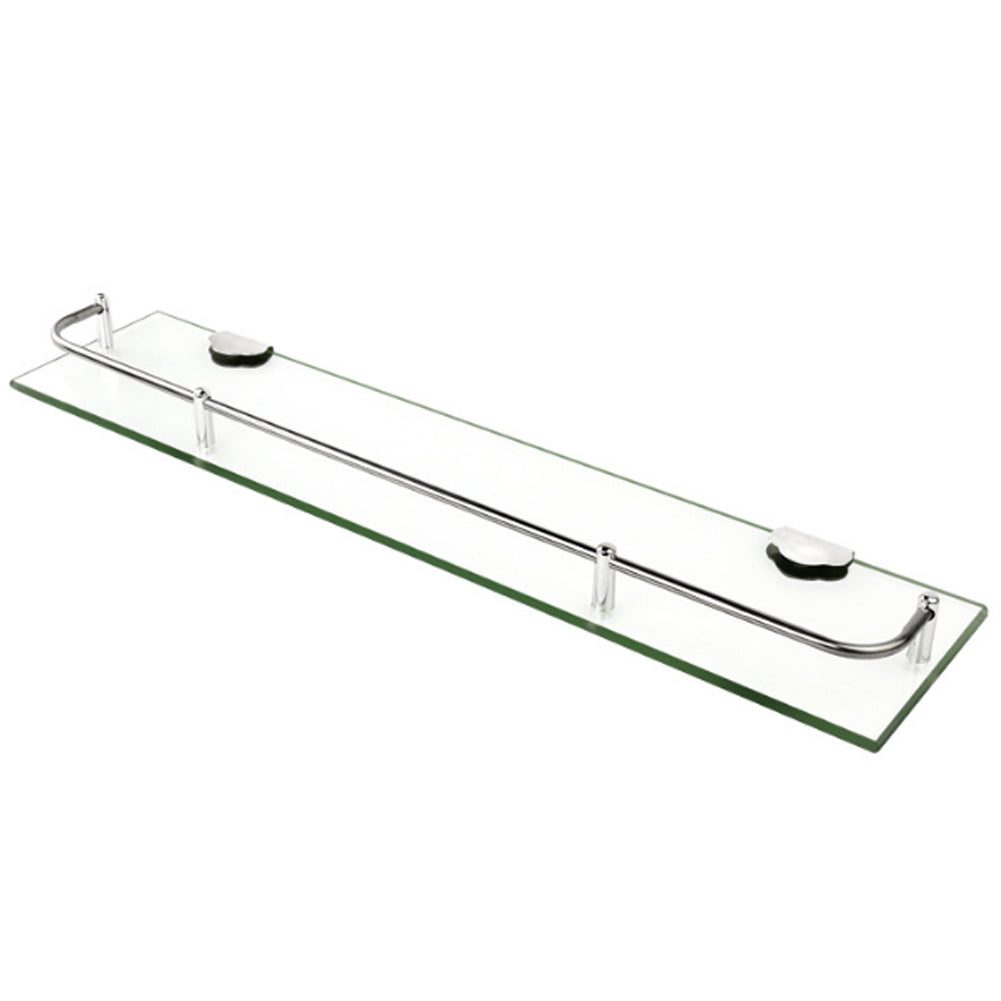 60cm Glass Shelf Tempered Glass 6mm Thick Storage Organizer Wall Mounted Bathroom