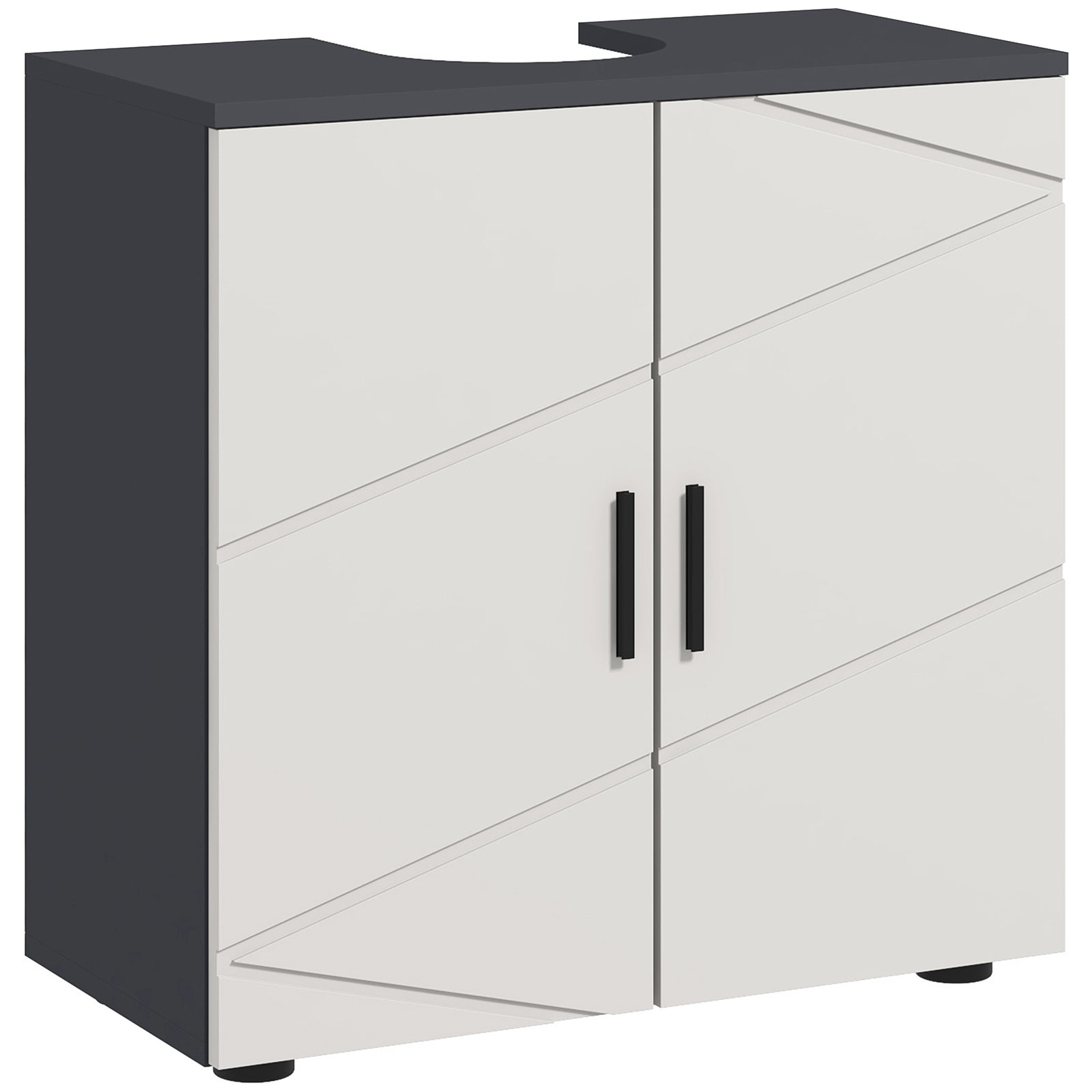 10x20/20x20cm "u" Cut-out Bathroom Vanity Unit | Large | Light Slate Gray