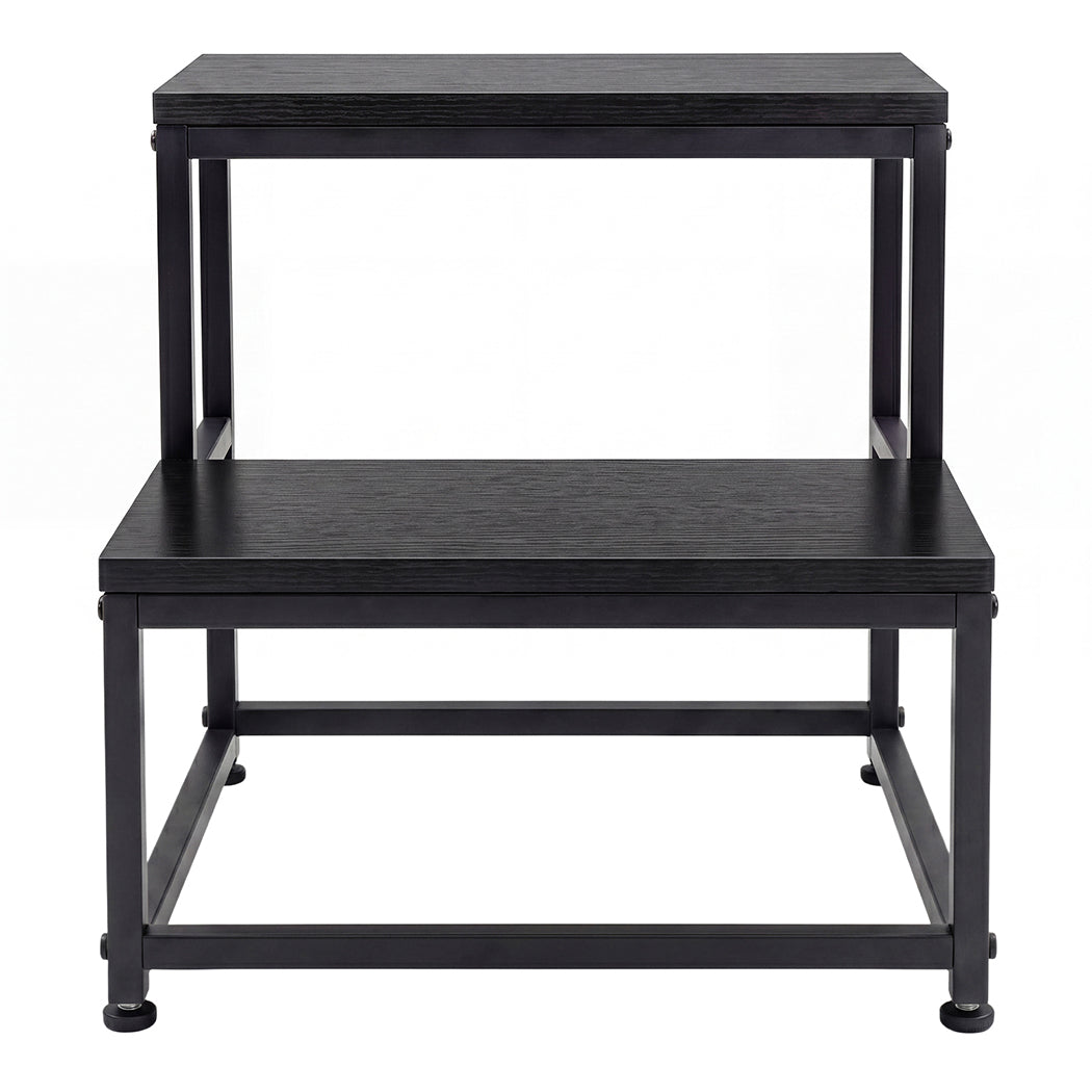 Step Stool Kids Adults Bathroom Kitchen Ladder Foot Stool Heavy Duty | Black