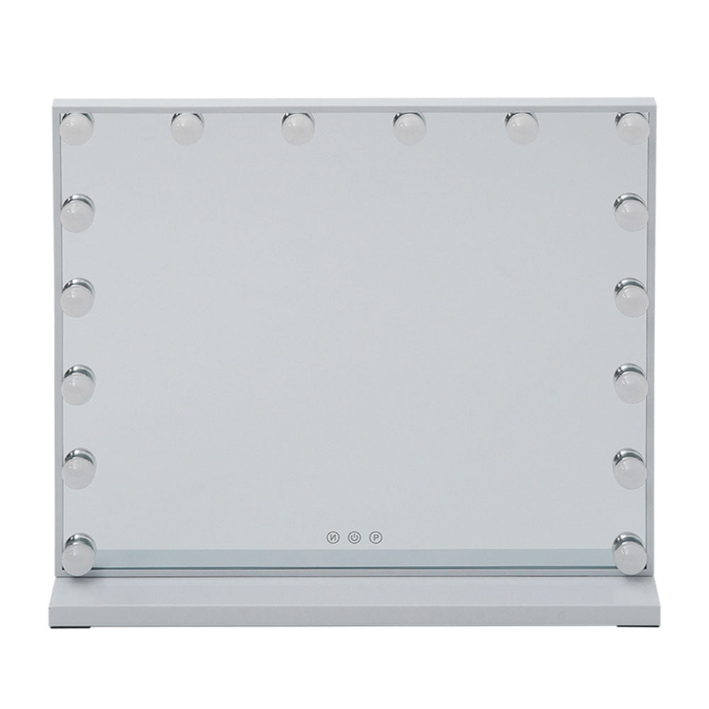 Metal Round Hollywood Vanity Mirror With Led Lights & Touch Screen Control