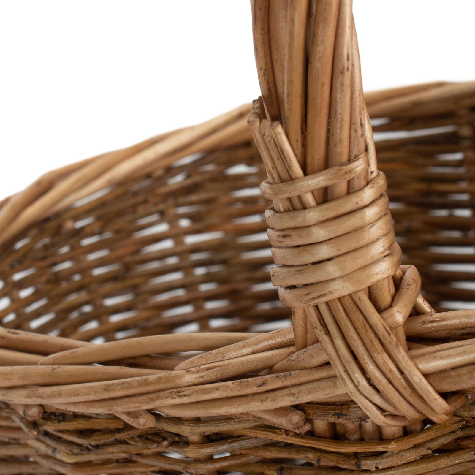 Country Oval Wicker Shopping Basket | Large | Brown