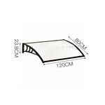 Window Door Awning Canopy With Brackets | Small | Black