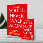 Personalised Giant 'you'll Never Walk Alone' Birthday Card Official Product