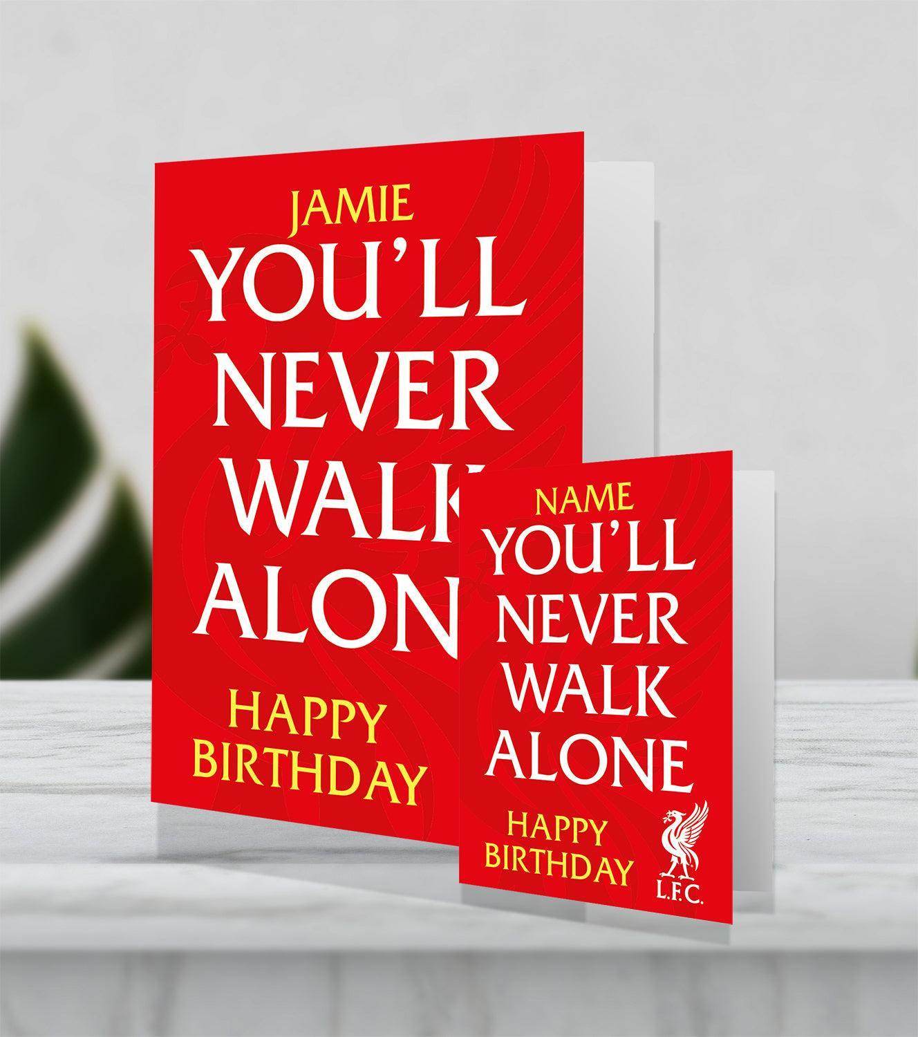 Personalised Giant 'you'll Never Walk Alone' Birthday Card Official Product