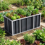 Anthracite Grey Raised Garden Bed Galvanized Raised Garden Bed Outdoor Heightened Steel Metal Planter Box | Small