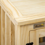 Wooden Dog Crate W/ Double Doors, Soft Cushion