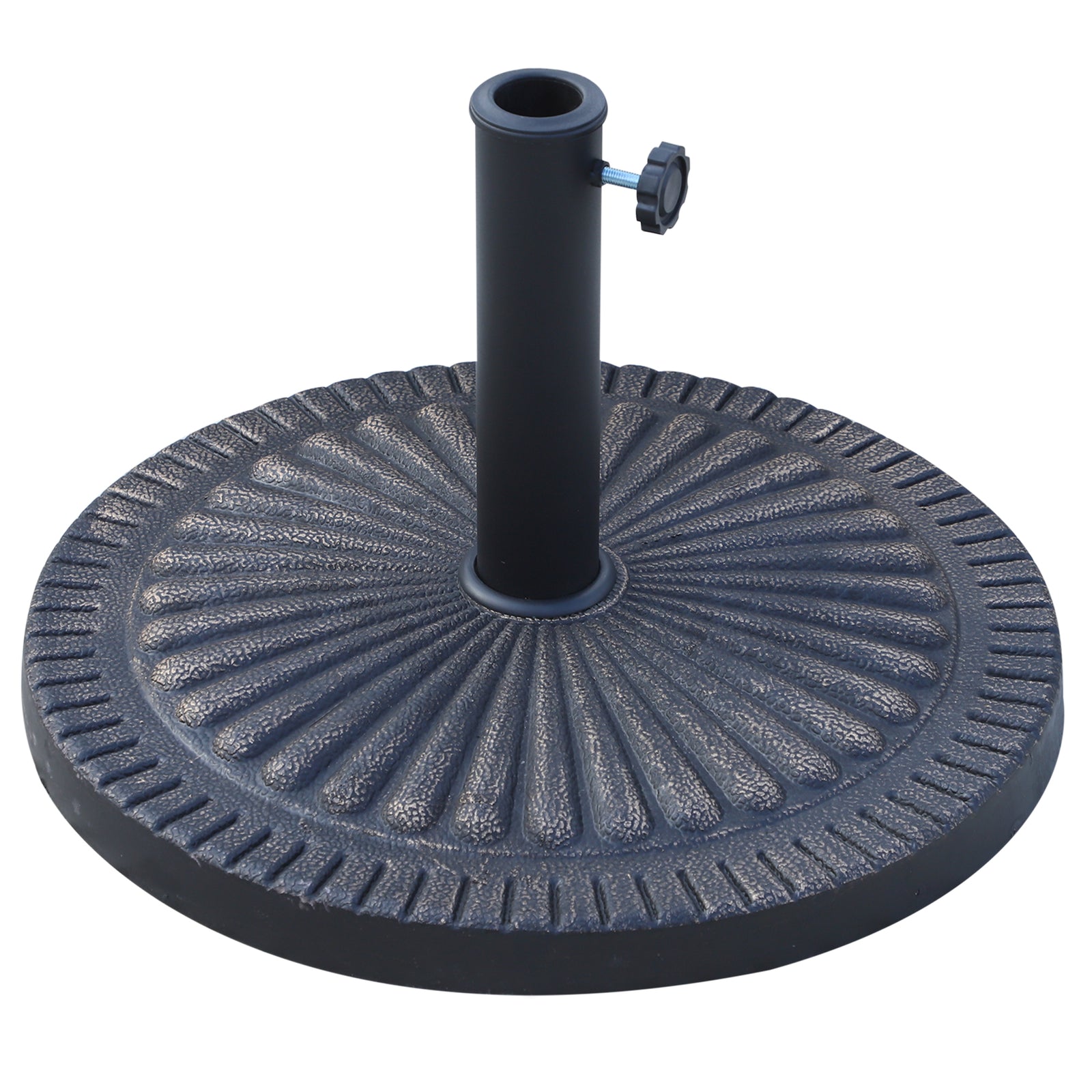 Garden Parasol Base, Round Resin Sun Umbrella Base | 14kg | Bronze