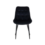 New York Dining Table With 4 Erica Velvet Chairs | Black