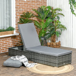 Garden Sun Lounger Rattan Recliner Lounger Chair
