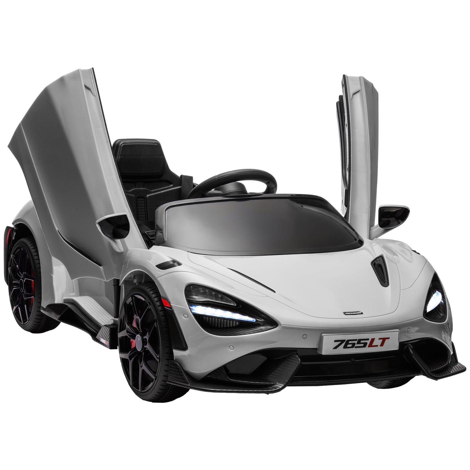 Mclaren 765lt Licensed 12v Kids Ride On Car W/ Mp3 Music | Grey