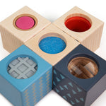 Bigjigs Toys 8 Wooden Sensory Blocks, Each With A Different Experence