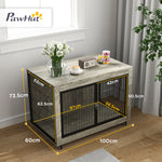 Dog Crate Furniture On Wheels, For Dogs | Gray
