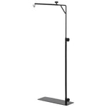86-129hcm Pawhut Reptile Lamp Stand, Adjustable Lamp Holder W/ Base, Hook