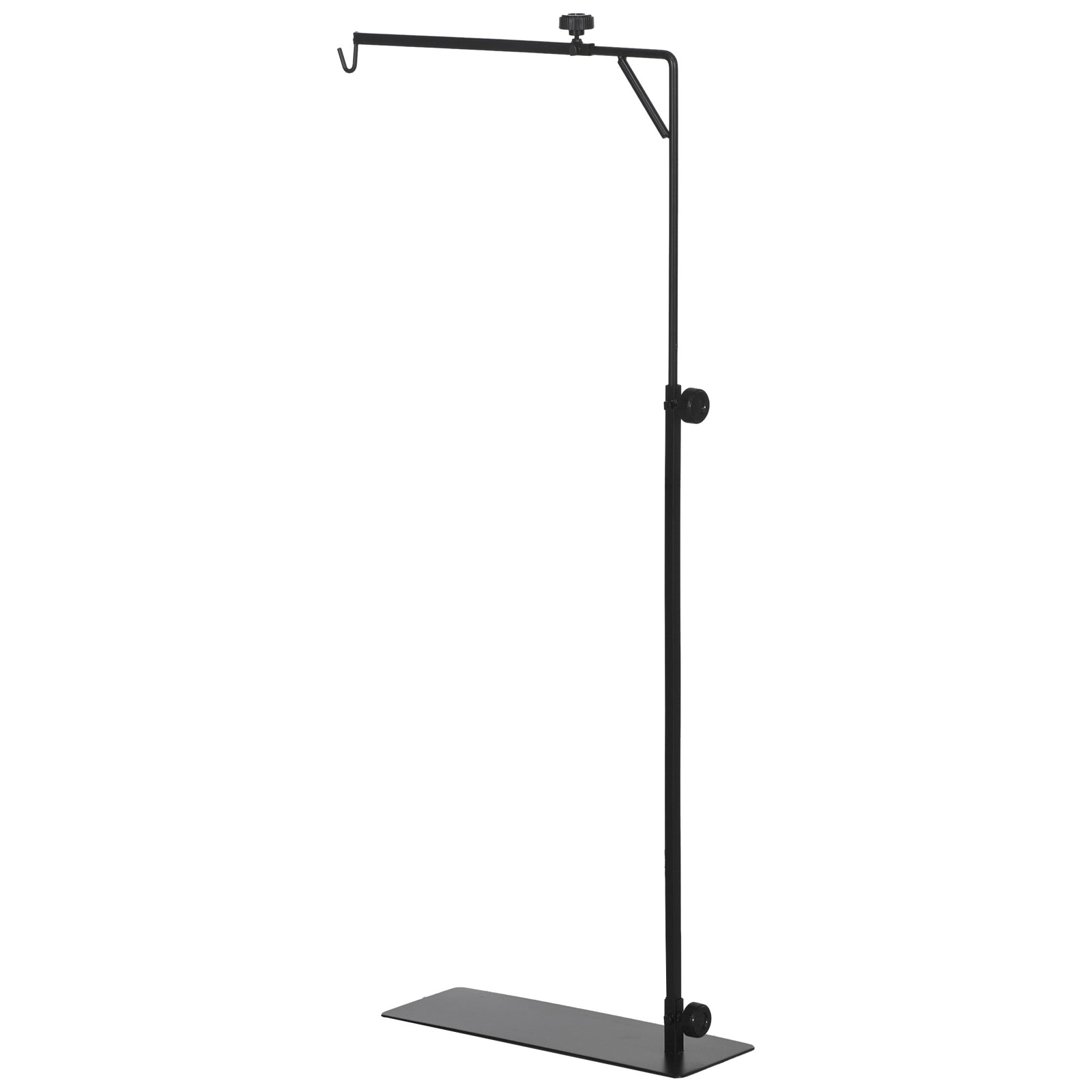 86-129hcm Pawhut Reptile Lamp Stand, Adjustable Lamp Holder W/ Base, Hook