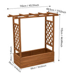 Raised Garden Bed With Integrated Trellis And Overhead Slats