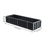 120/160/240cm W X 80cm D X 45cm H Anthracite Grey Raised Garden Bed Galvanized Raised Garden Bed Outdoor Heightened Steel Metal Planter Box | Large