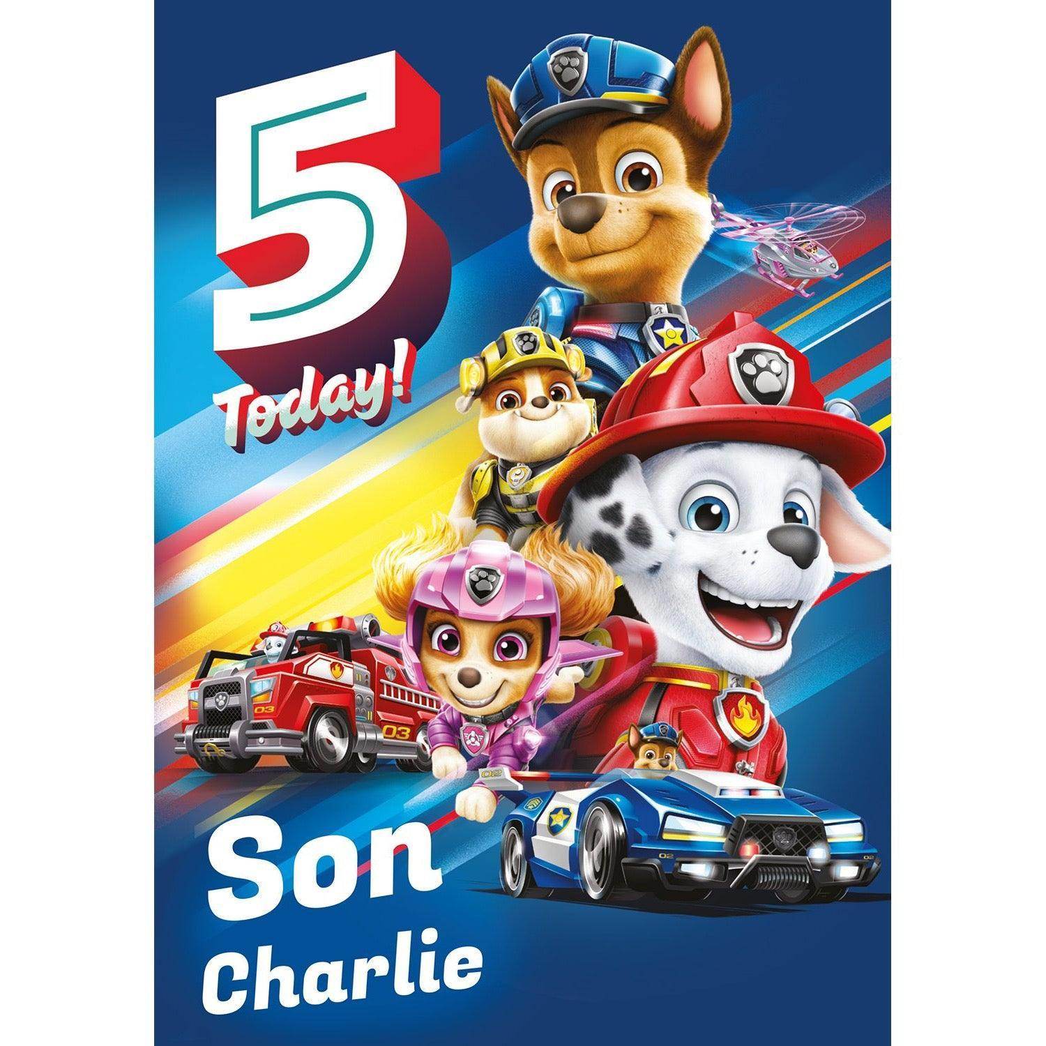 Personalised Age 5 Birthday Card Official Product