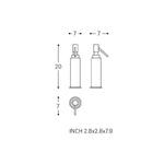 Soap Dispenser, 125ml Capacity Siver Gloss, Freestanding Collection Kubic