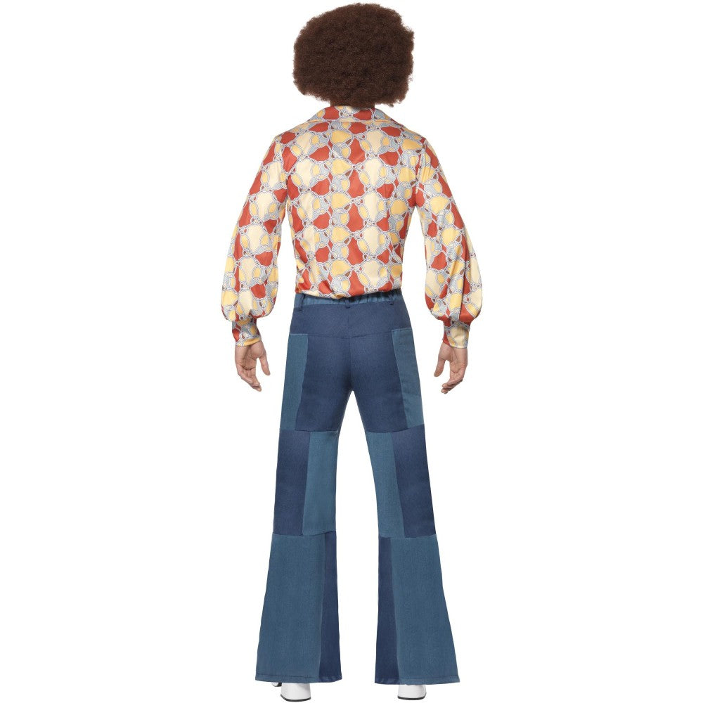 Men's Patchwork Flares, Denim Look | Large